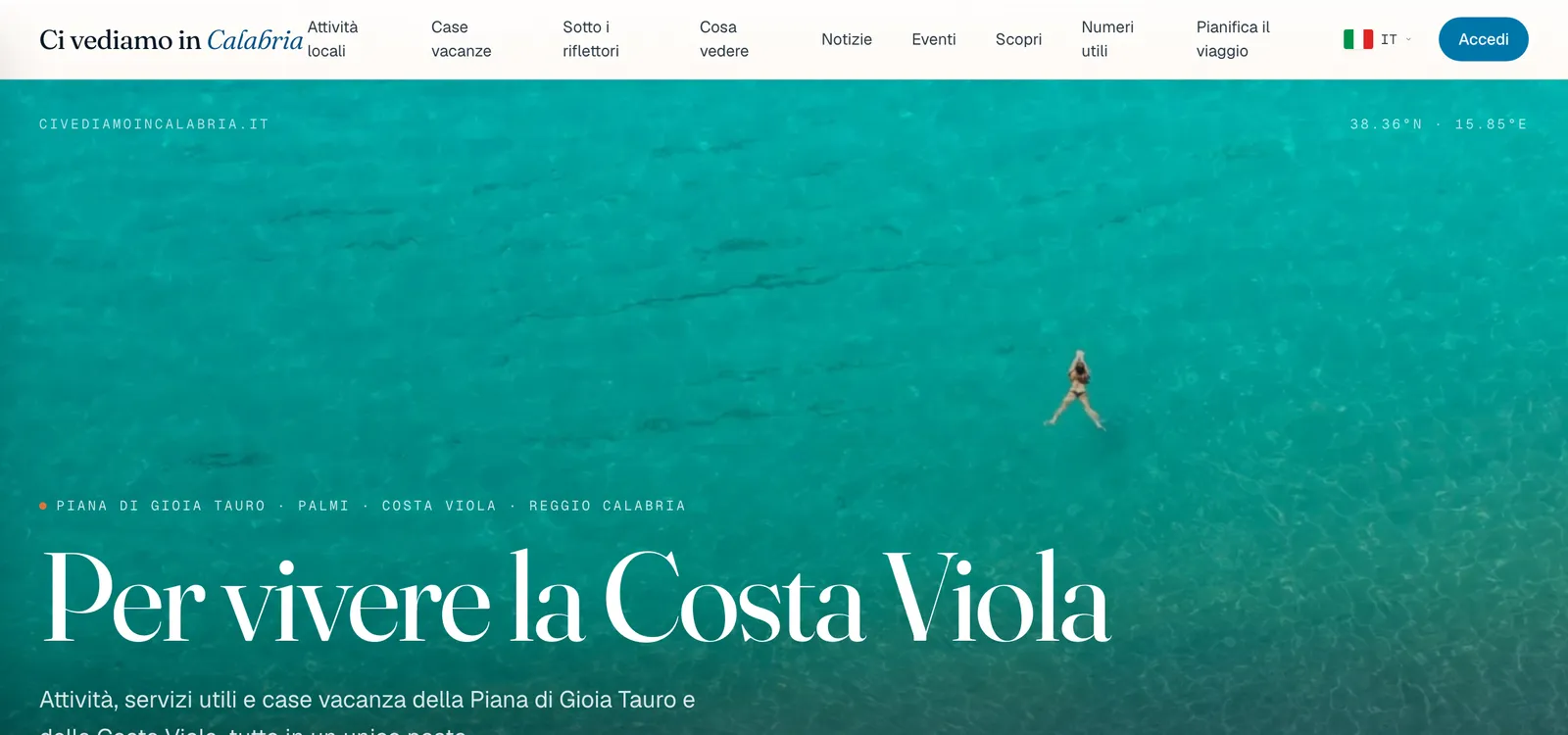 Ci vediamo in Calabria, piattaforma turistica